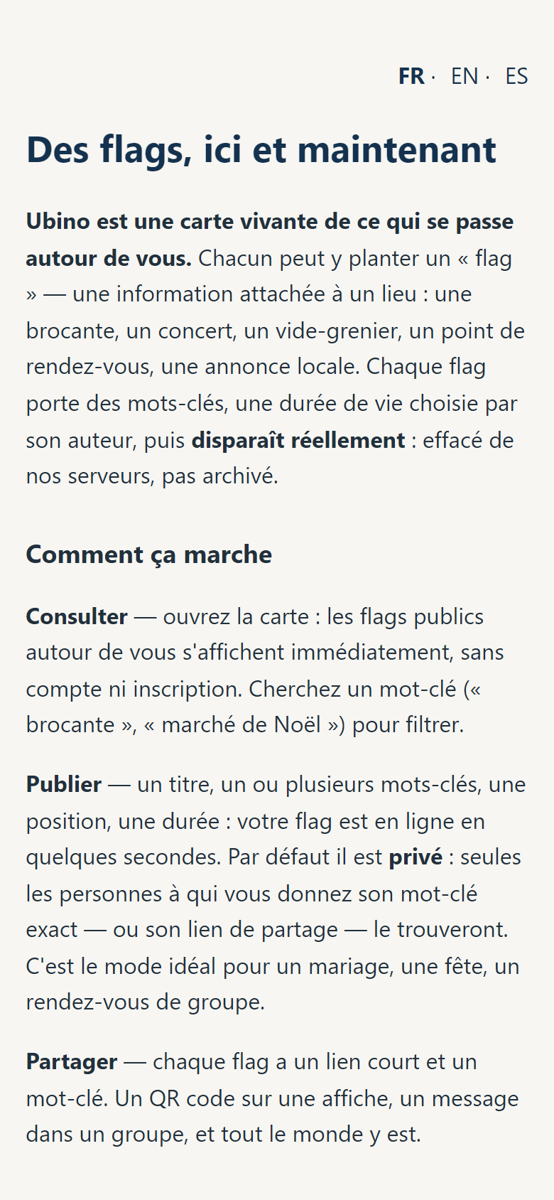 Capture d'ubino.org sur mobile